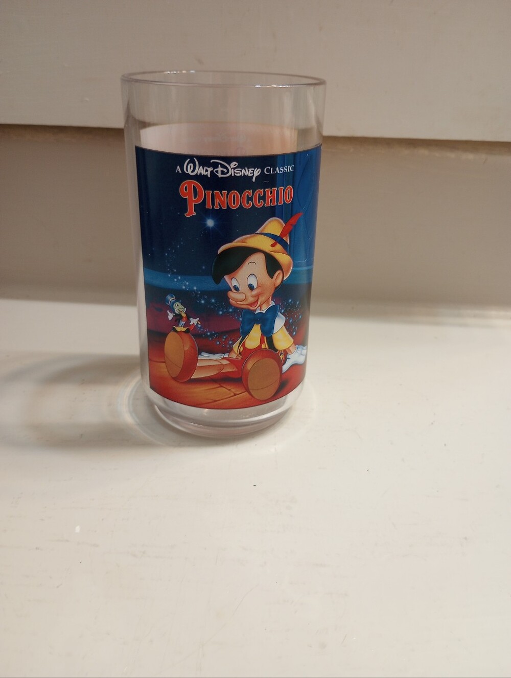 Burger King And Disney Pinocchio Promotional Plastic Cup 1994
